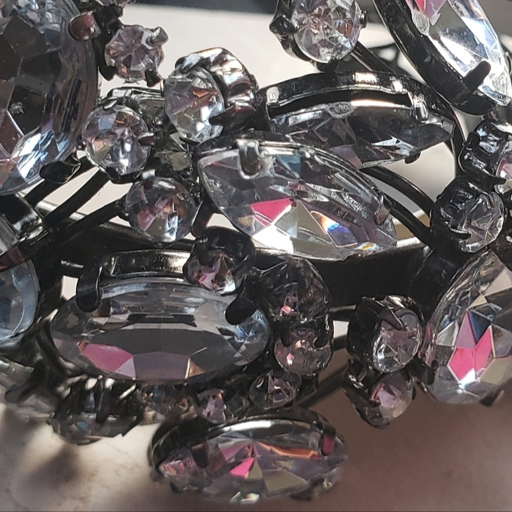 Rhinestone Set Adjustable Cuff Bracelet - image 8